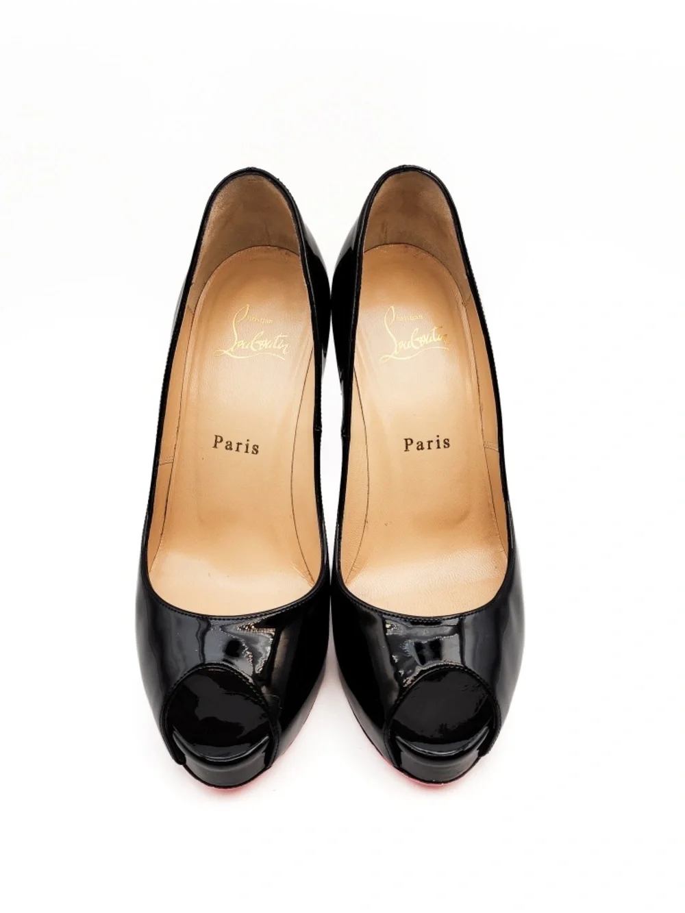 Christian Louboutin Very Prive 120 Black Patent Leather Pumps EU 37